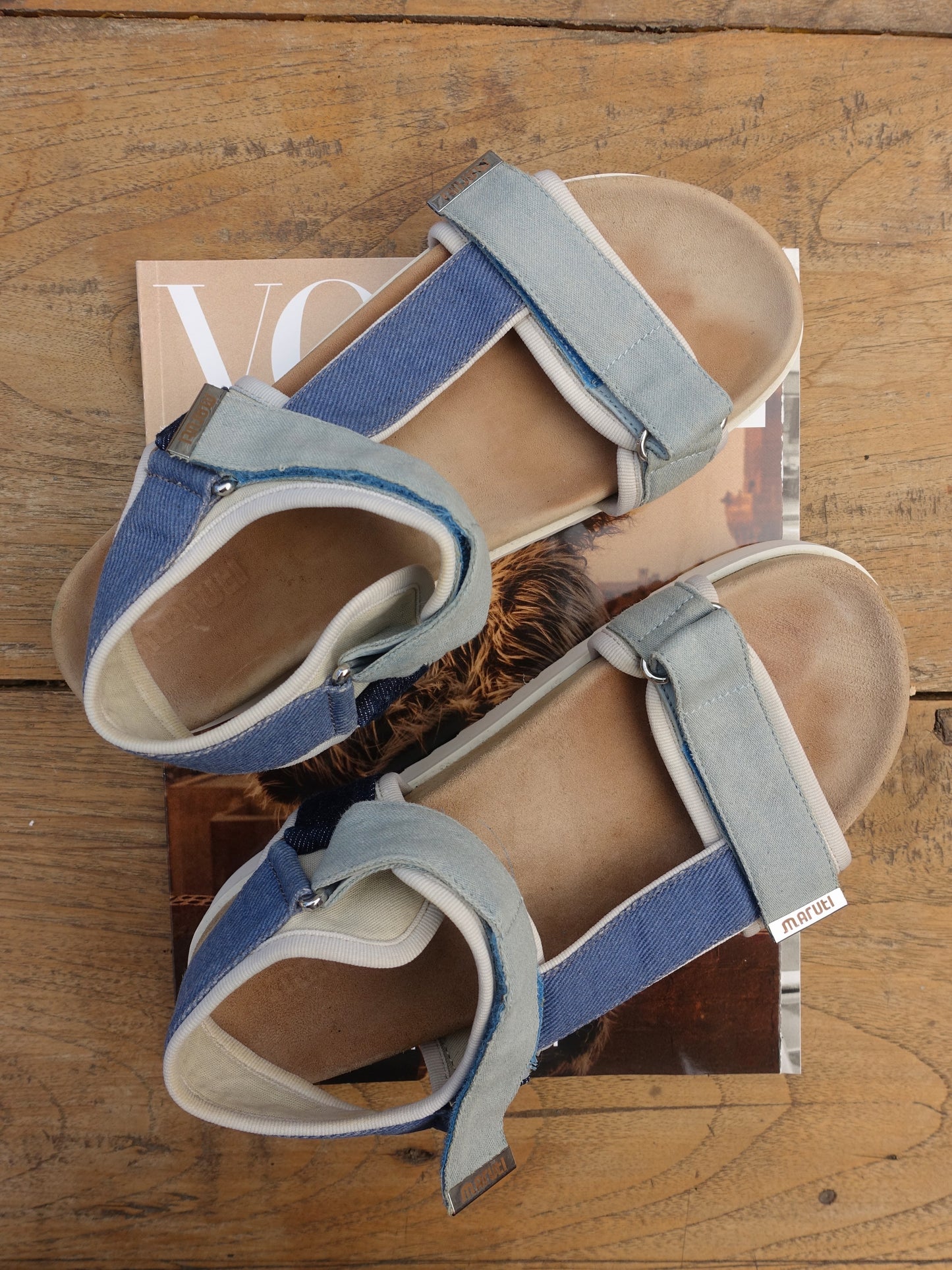 Maruti denim sandalen blauw / ecru