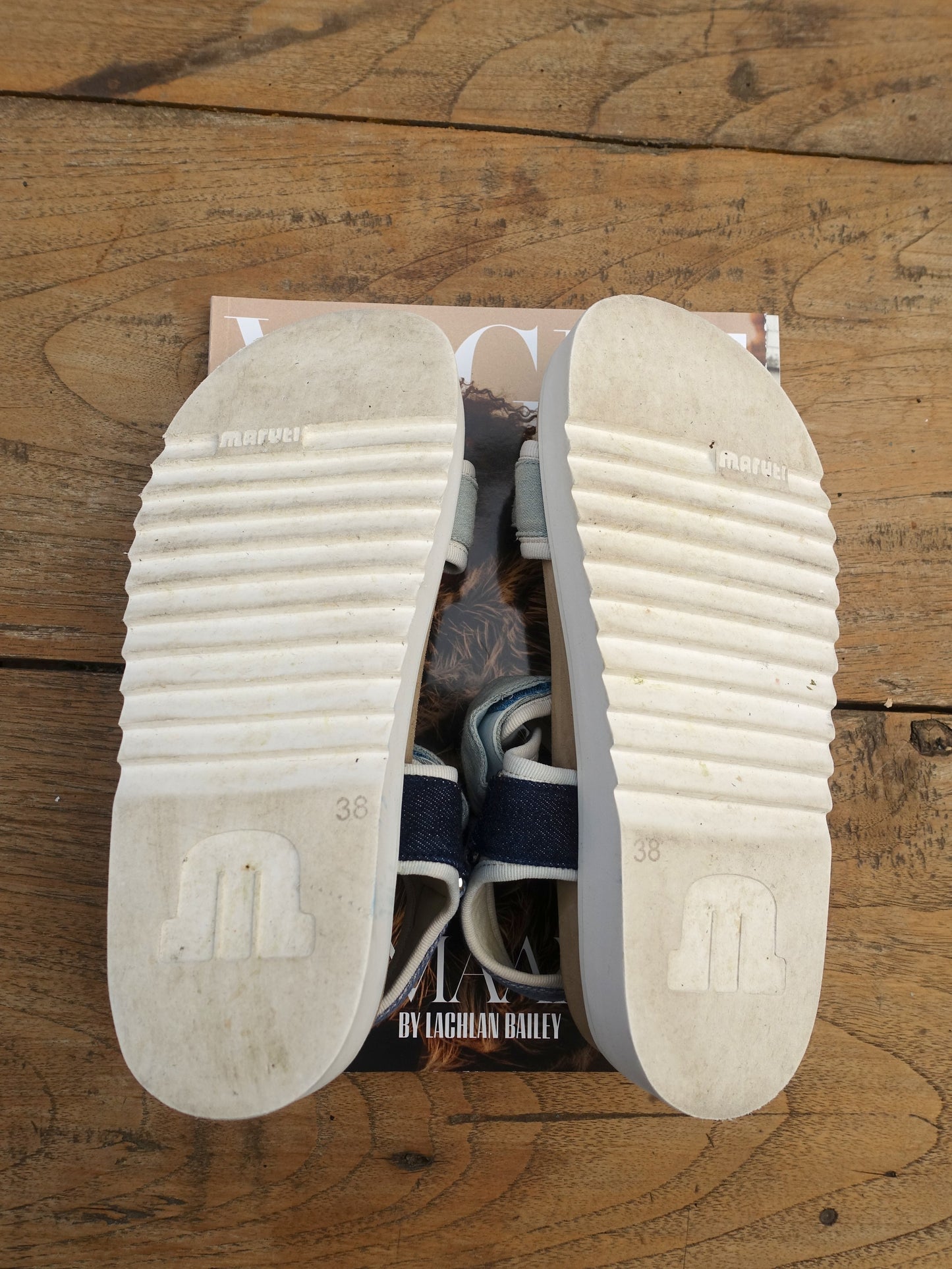Maruti denim sandalen blauw / ecru
