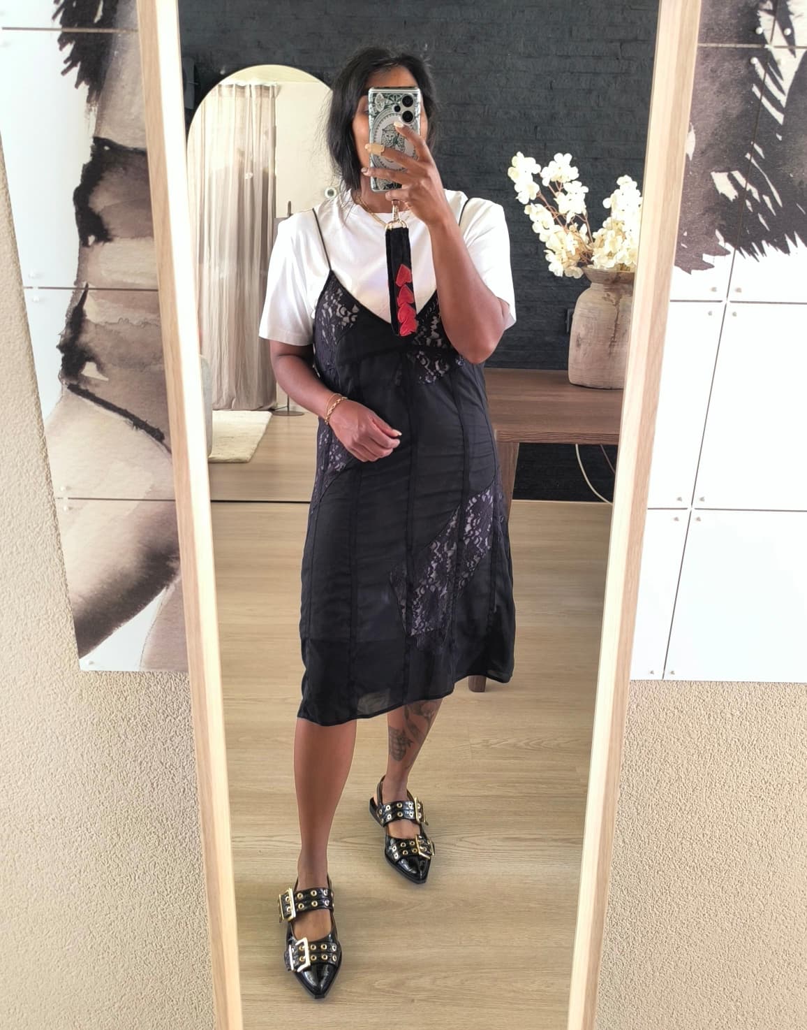 Les Coyotes De Paris t-shirtdress dark coffee / white