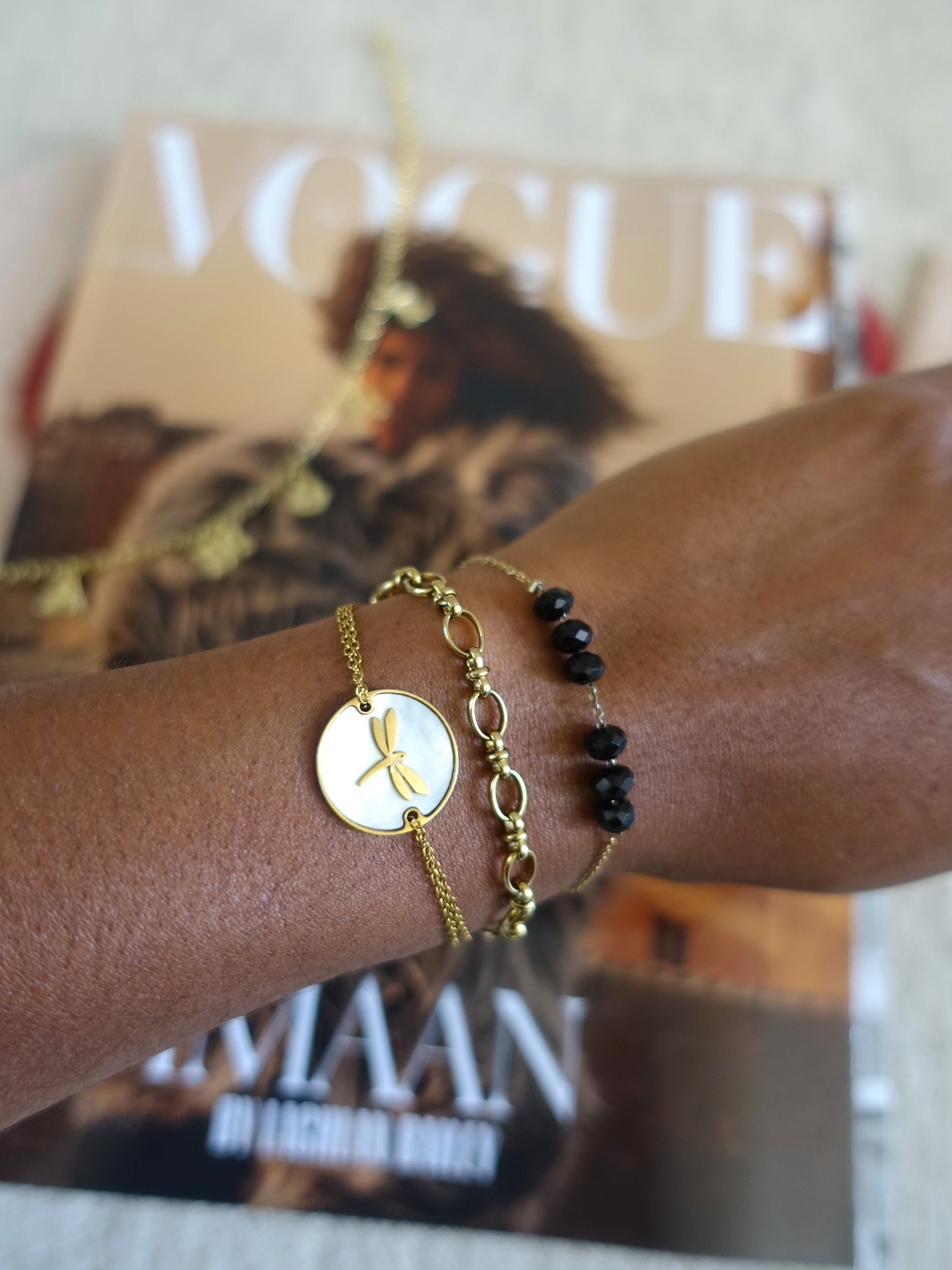 ZAG Bijoux stainless steel dragonfly armbandje