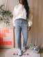 Closed Pedal Pusher ankle stretch jeans grey