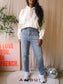 Closed Pedal Pusher ankle stretch jeans grey
