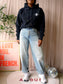 Daily Paper backprint NY hoodie zwart