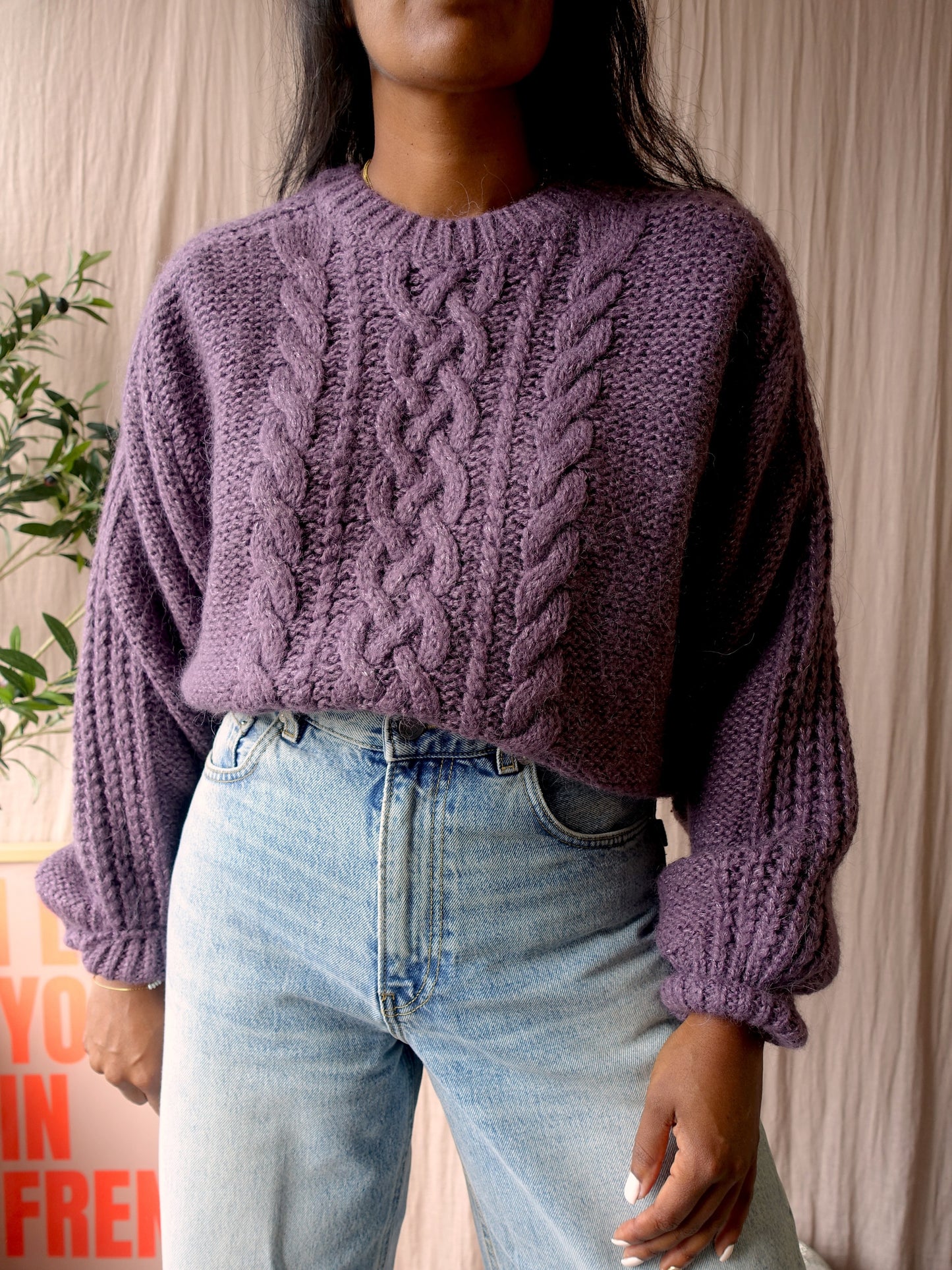 MSCH Copenhagen woolmix knit pullover dark mauve