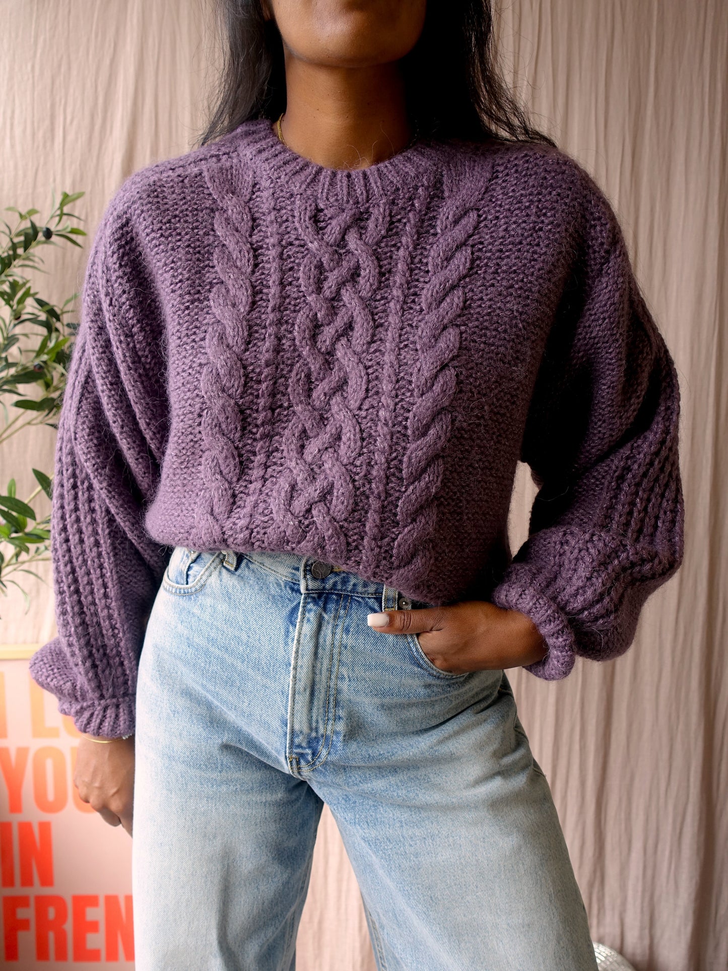 MSCH Copenhagen woolmix knit pullover dark mauve