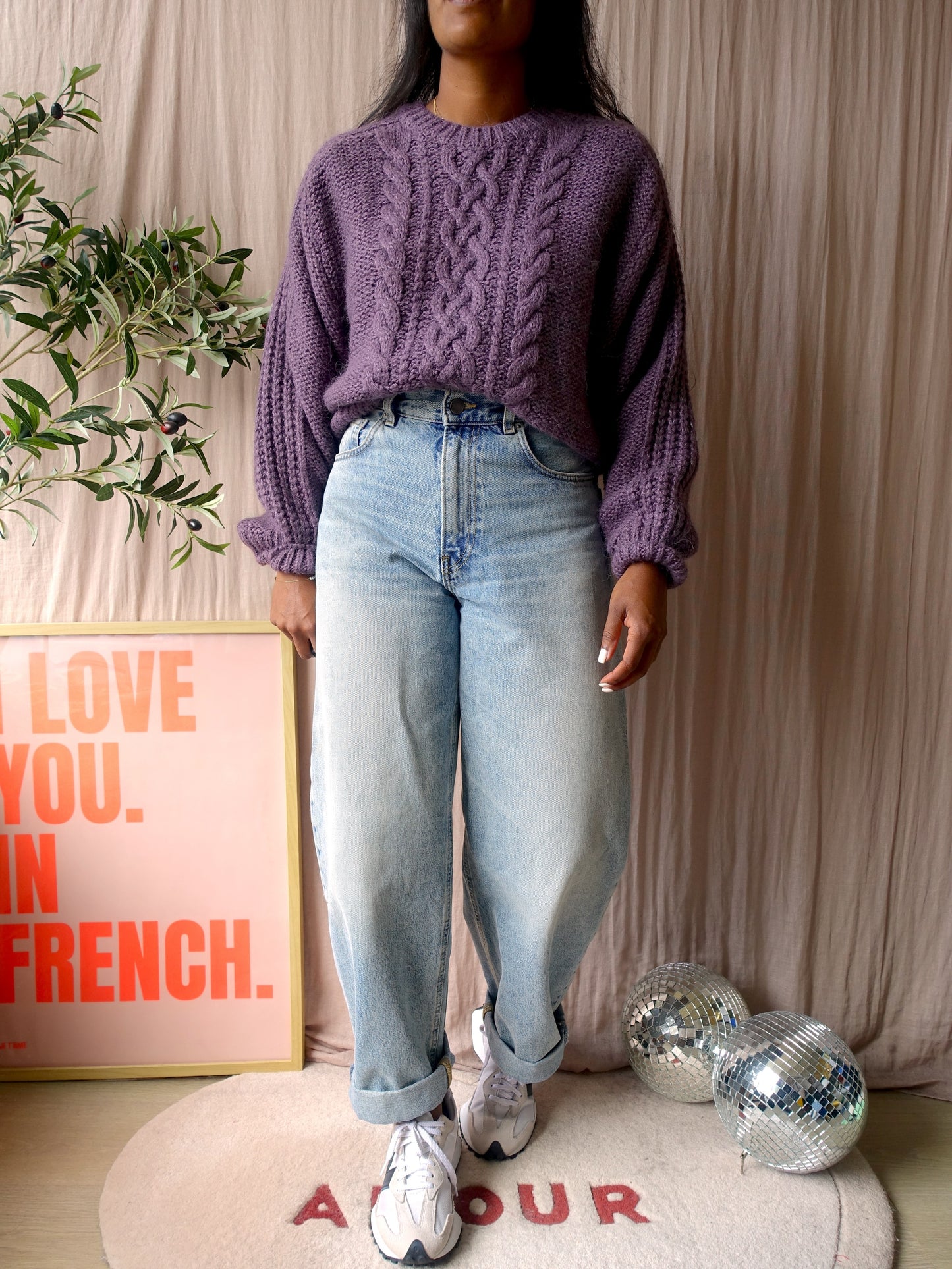 MSCH Copenhagen woolmix knit pullover dark mauve