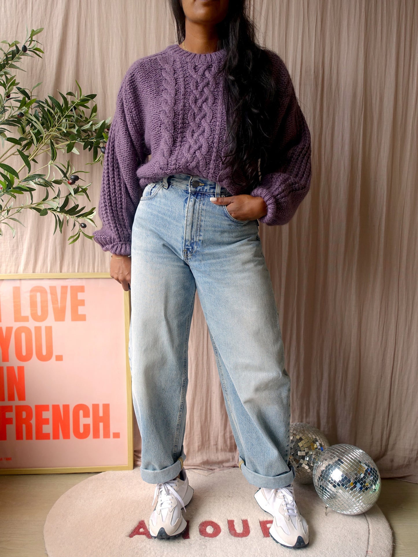 MSCH Copenhagen woolmix knit pullover dark mauve