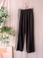 Shoeby high waist wide leg tape pants dark chocolate