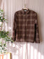 Monica Geuze x Shoeby checkered shirt chocolate brown
