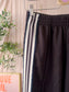 Shoeby high waist wide leg tape pants dark chocolate