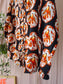 Norah retro peach print blouse