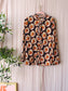 Norah retro peach print blouse