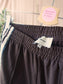Shoeby high waist wide leg tape pants dark chocolate