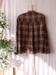 Monica Geuze x Shoeby checkered shirt chocolate brown