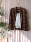 Monica Geuze x Shoeby checkered shirt chocolate brown