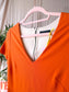 Pinko the bodycon colourblock dress tangerine tango