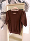 Plein Publique la stef 100% fine merino top chocolate