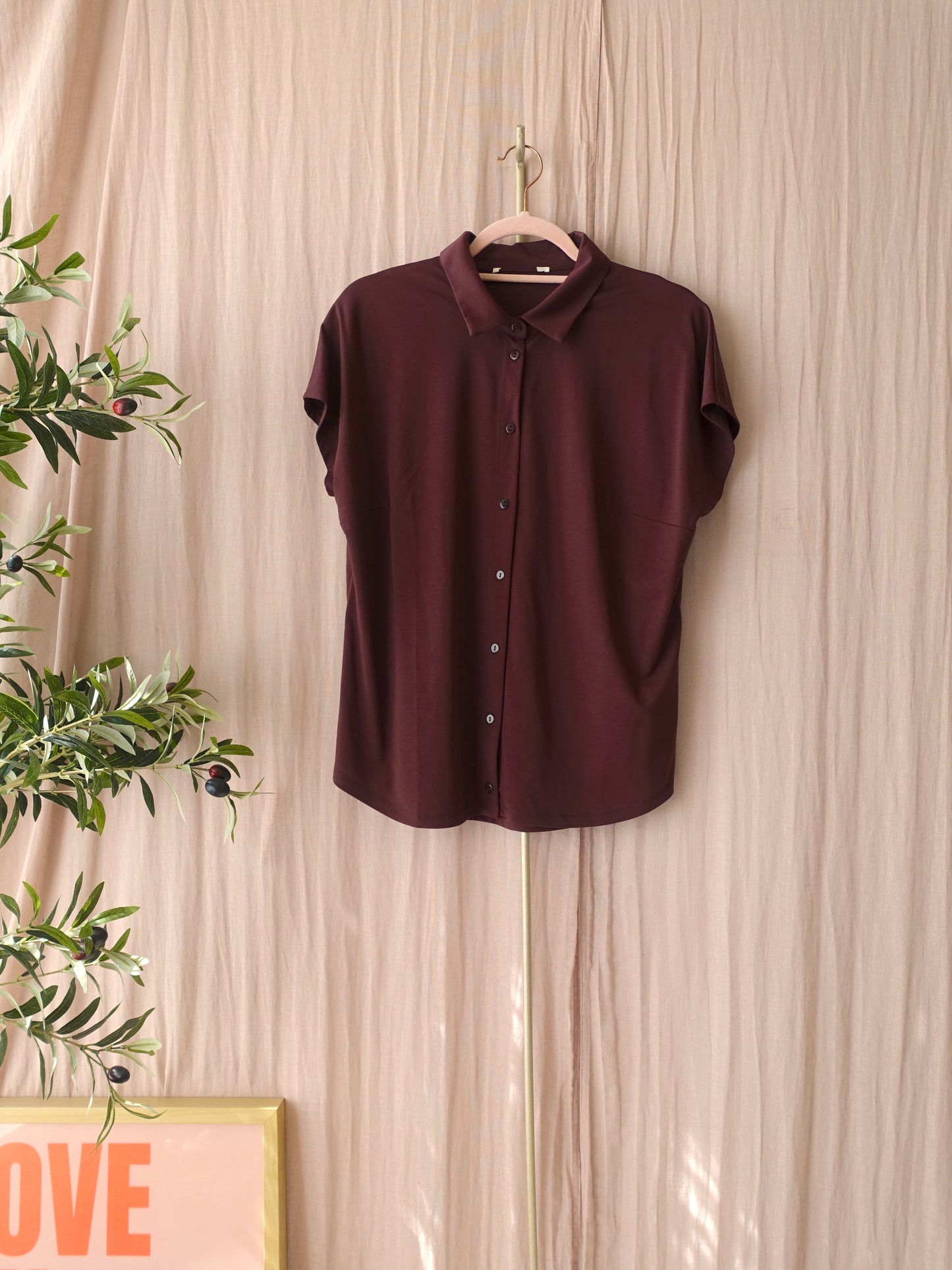 Plein Publique la delon travel quality shirt chocolate brown