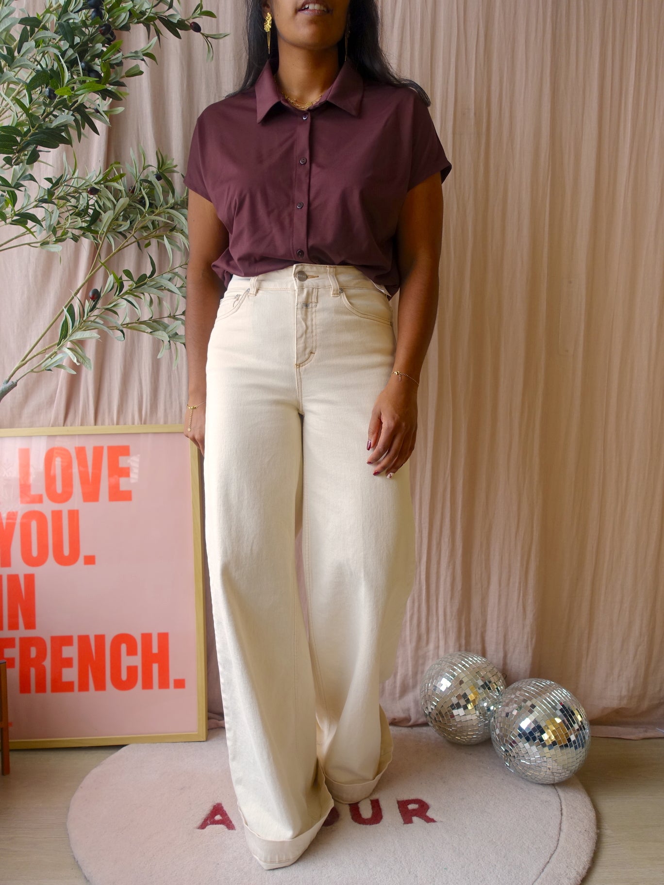 Plein Publique la delon travel quality shirt chocolate brown