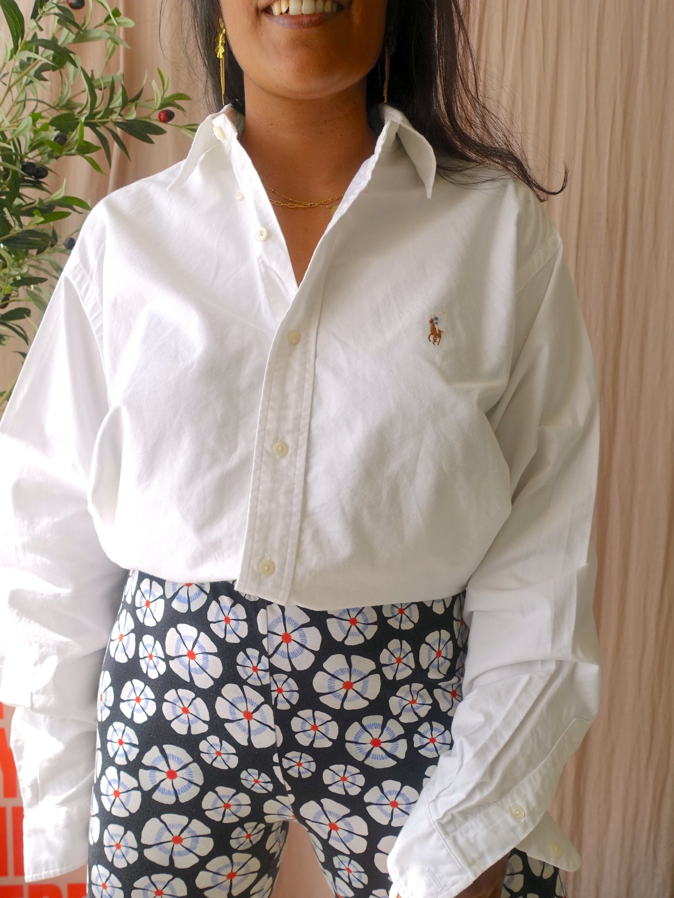 Ralph Lauren Yarmouth 100% Oxford shirt white