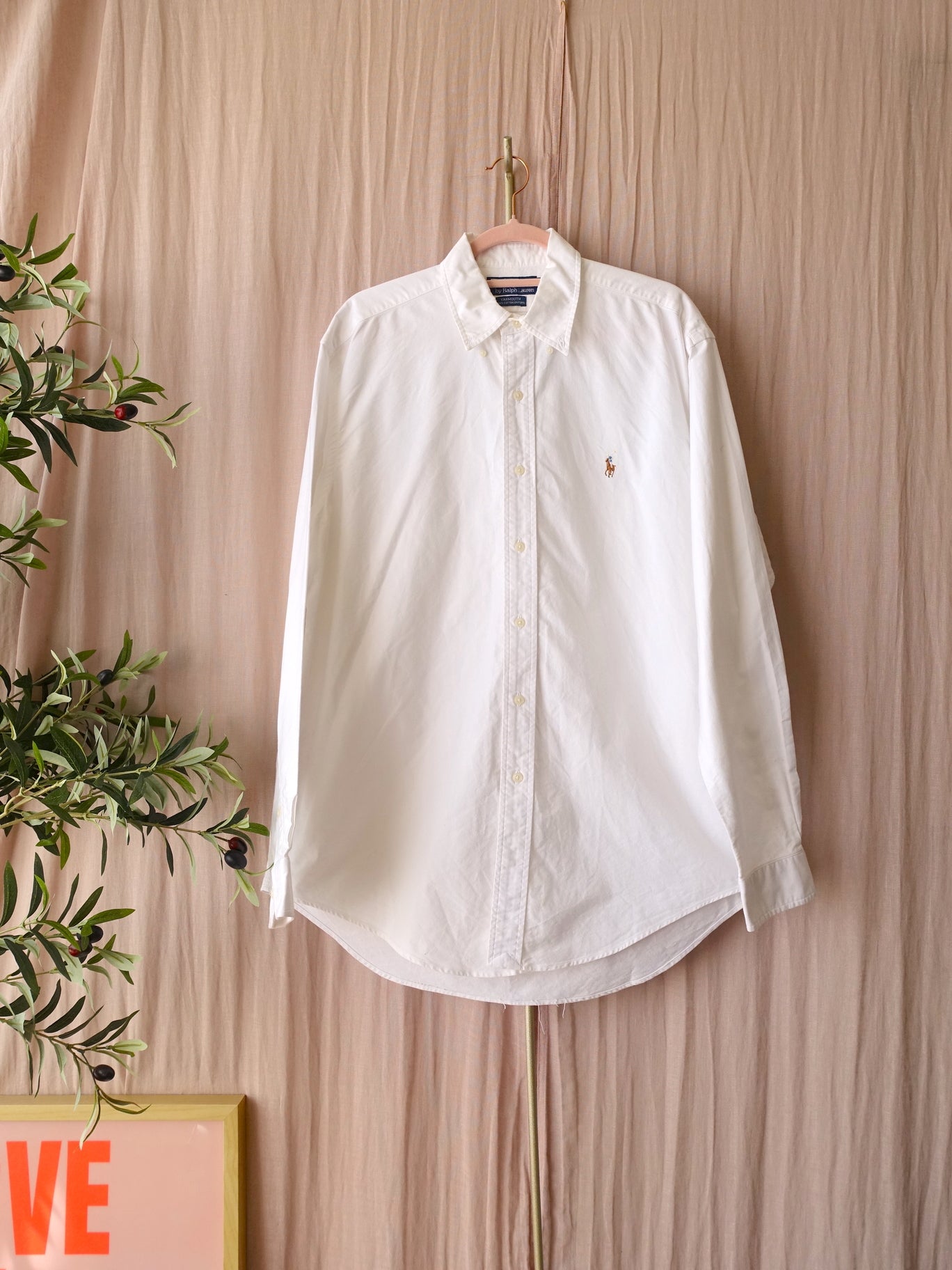 Ralph Lauren Yarmouth 100% Oxford shirt white