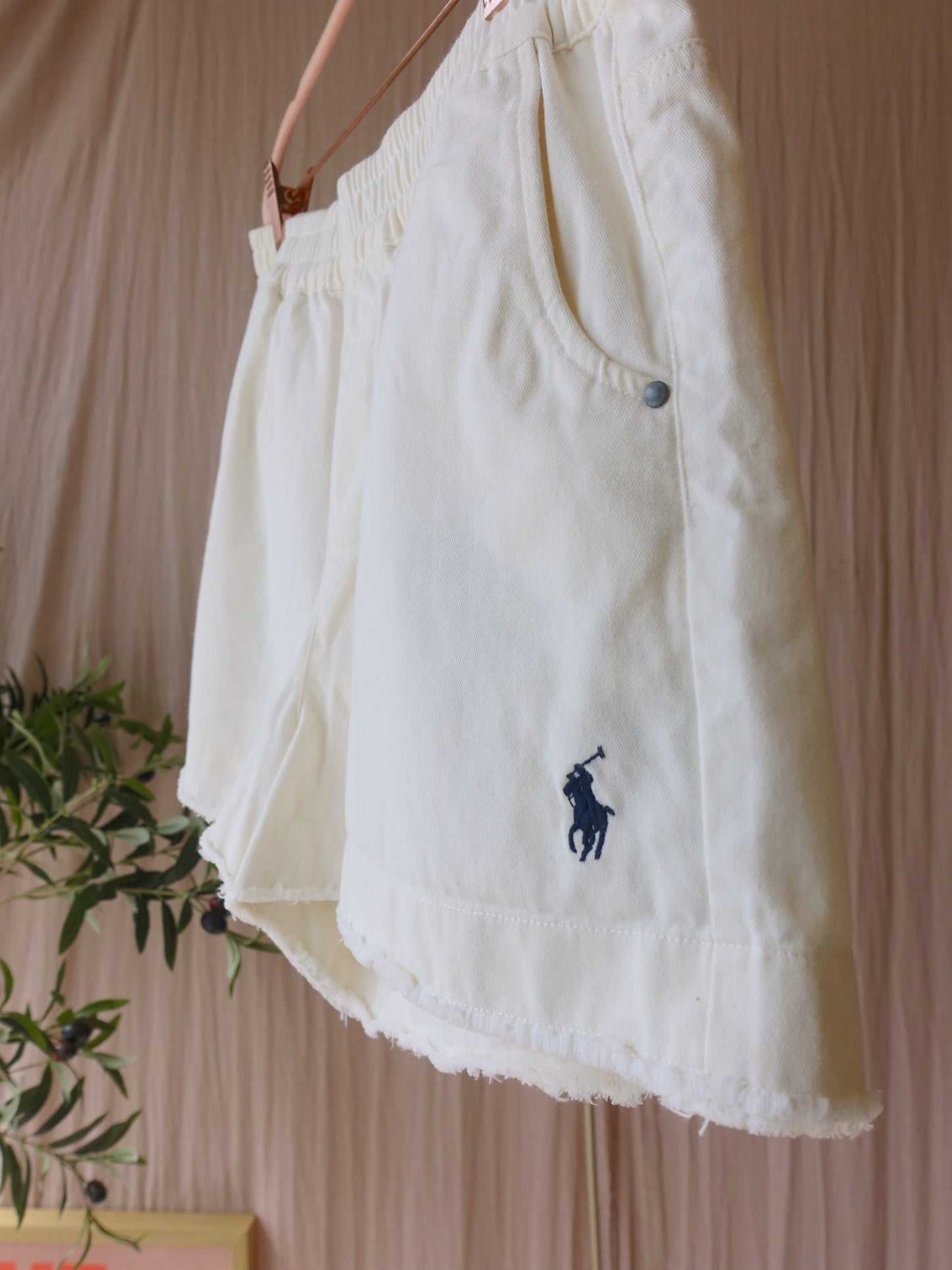 Polo Ralph Lauren cotton frill shorts ecru