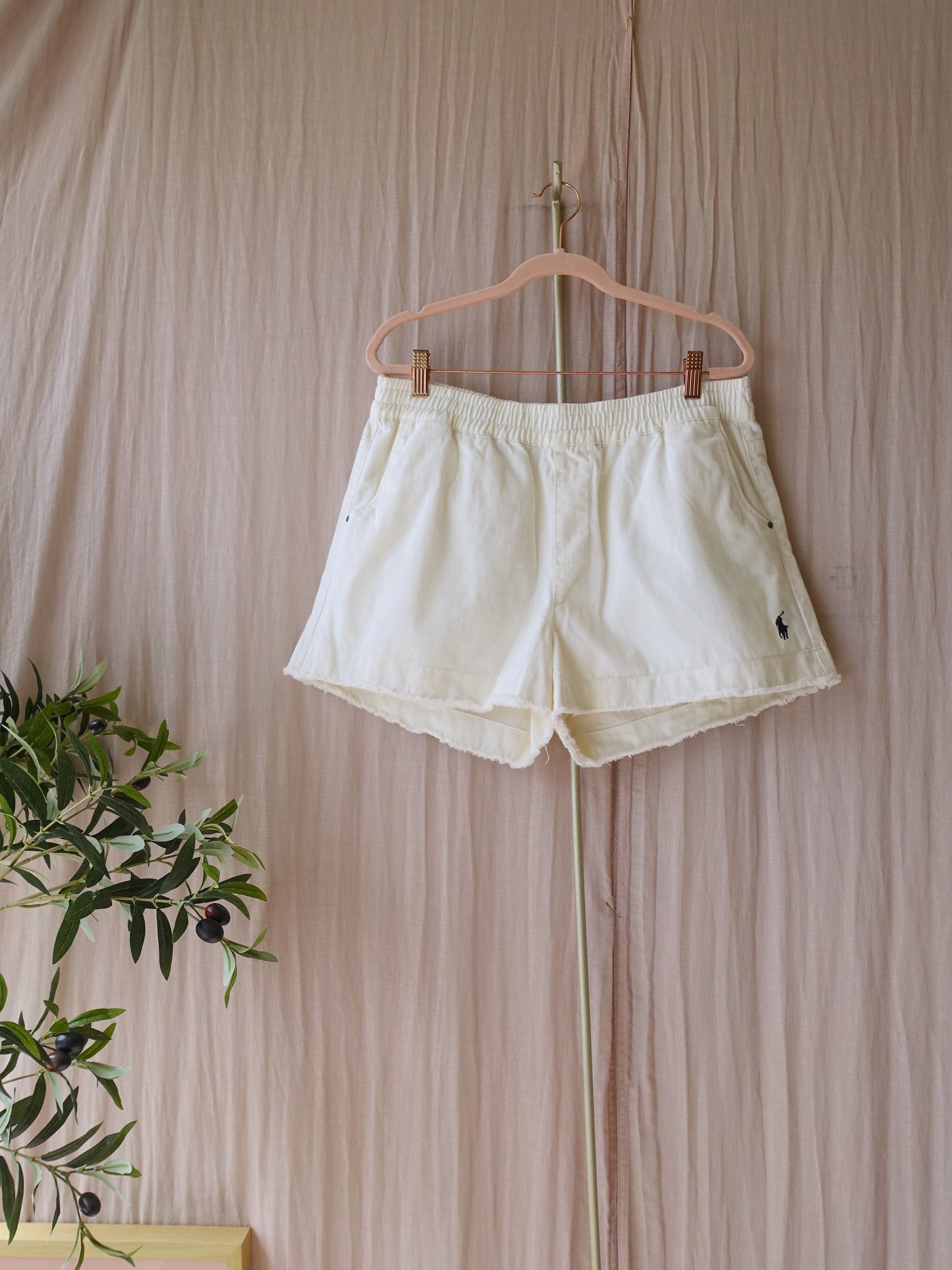 Polo Ralph Lauren cotton frill shorts ecru