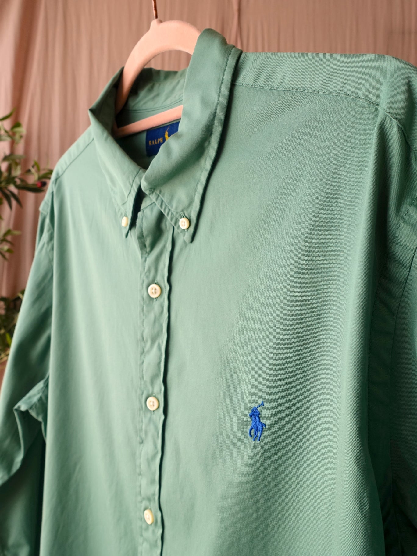 Ralph Lauren featherweight twill shirt sage green