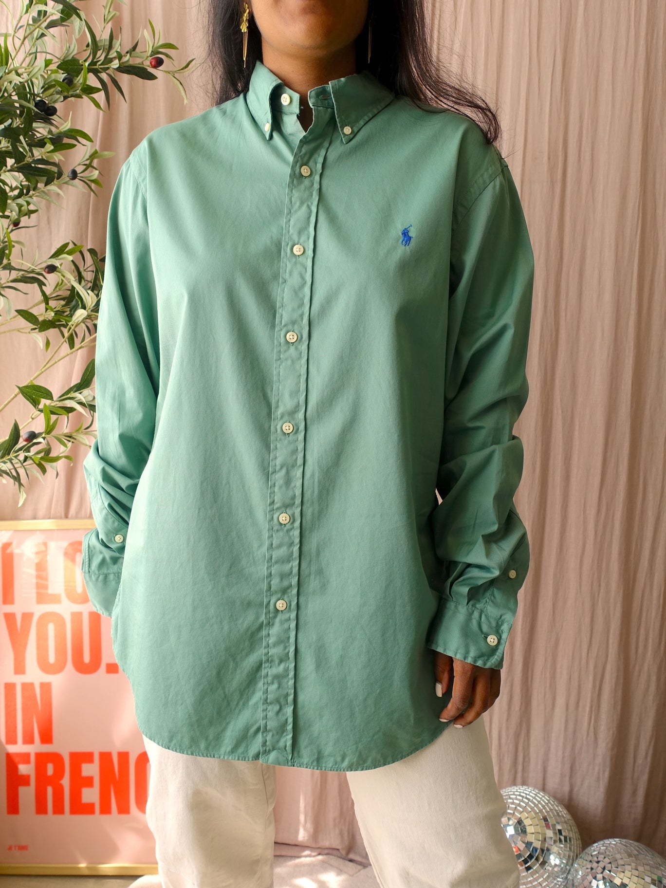 Ralph Lauren featherweight twill shirt sage green