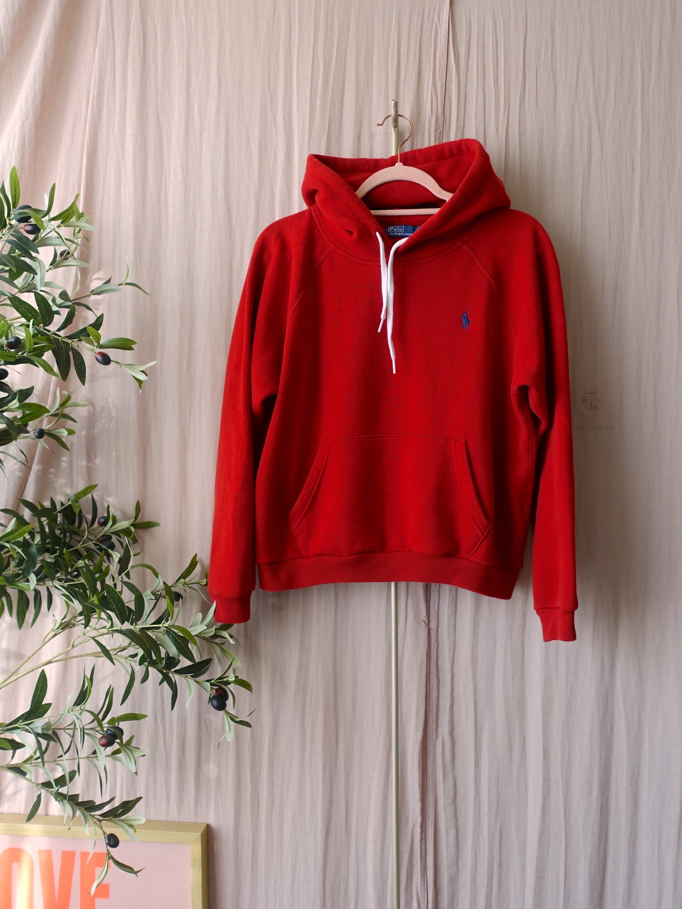 Polo Ralph Lauren fleece hoodie cherry red