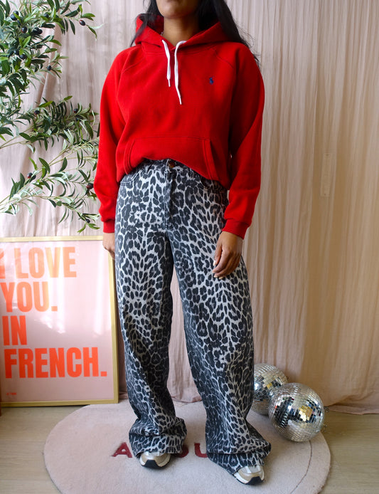 Polo Ralph Lauren fleece hoodie cherry red