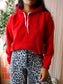 Polo Ralph Lauren fleece hoodie cherry red