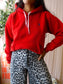 Polo Ralph Lauren fleece hoodie cherry red