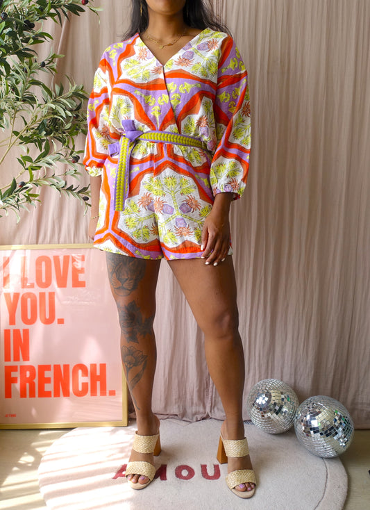 POM Amsterdam marrakesh summer orange playsuit
