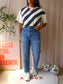 Maje cropped straight pima zip denim