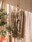 Poools modal tapered pants taupe