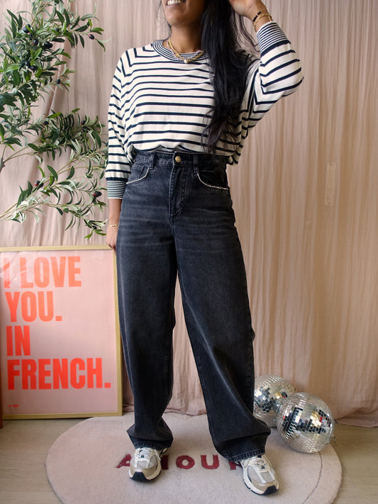 Poools happy striped relaxed fit knit