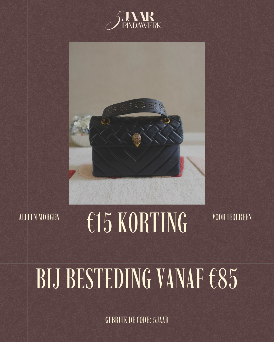 €15 Korting bij besteding vanaf €85 op 1 november 2026