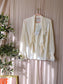 Vintage exclusive elegance boutique silk blouse ecru