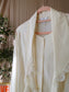 Vintage exclusive elegance boutique silk blouse ecru