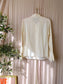Vintage exclusive elegance boutique silk blouse ecru