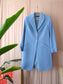Purdey tailored cashmereblend wool coat sky blue
