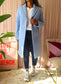 Purdey tailored cashmereblend wool coat sky blue