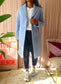 Purdey tailored cashmere wool coat pastel blue