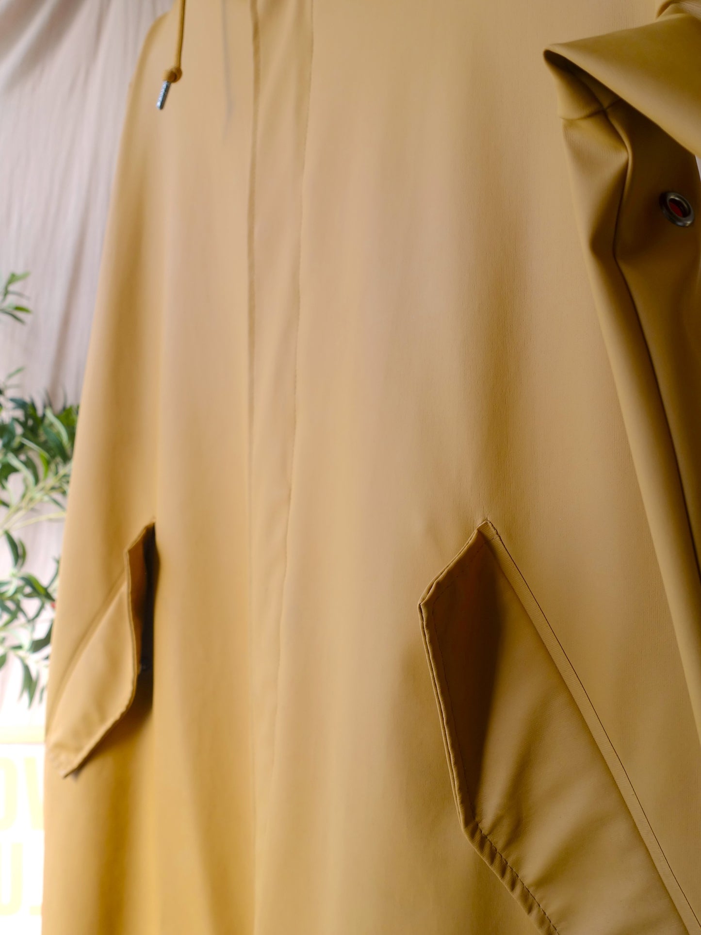 Rains long coat regenjas camel beige