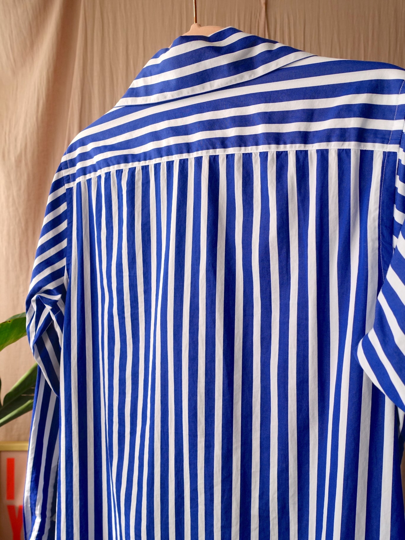 Polo Ralph Lauren striped oxford shirt dress kobalt / wit