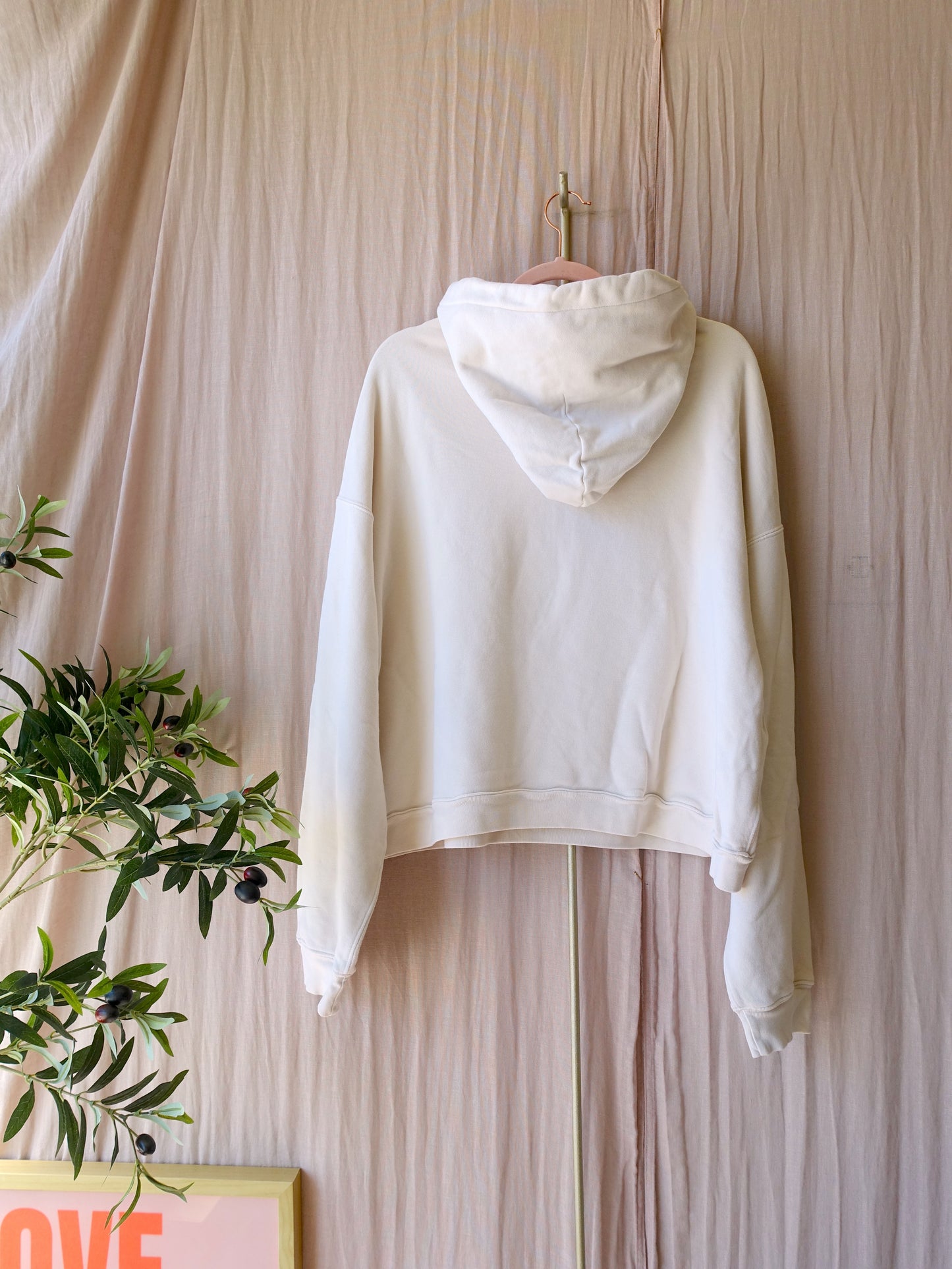 RE/DONE Original love struck oversized hoodie vintage white