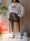 RE/DONE Original love struck oversized hoodie vintage white