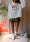 RE/DONE Original love struck oversized hoodie vintage white