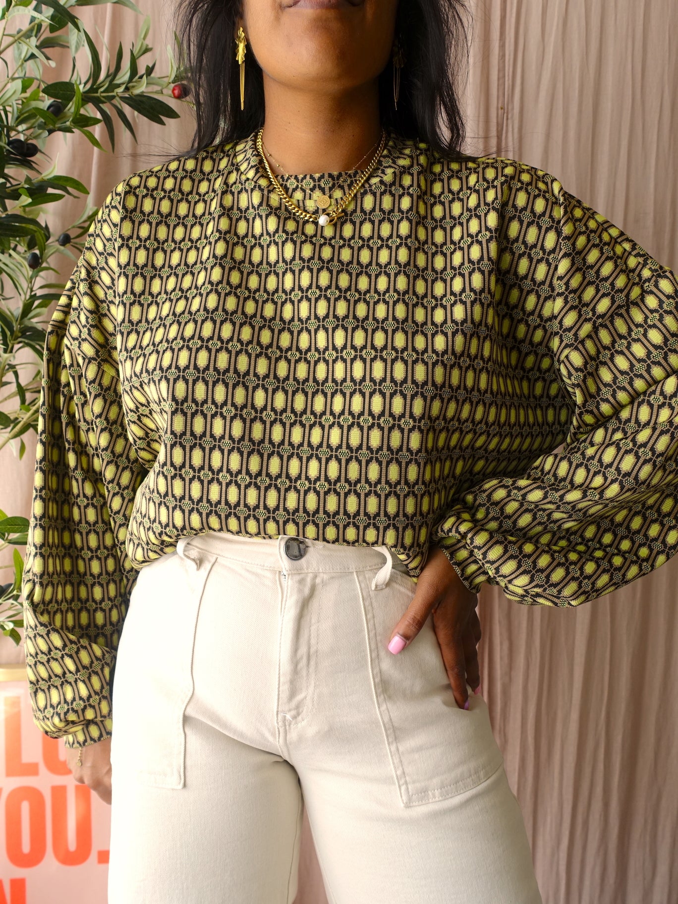 Refined Department Cristel jacquard sweater